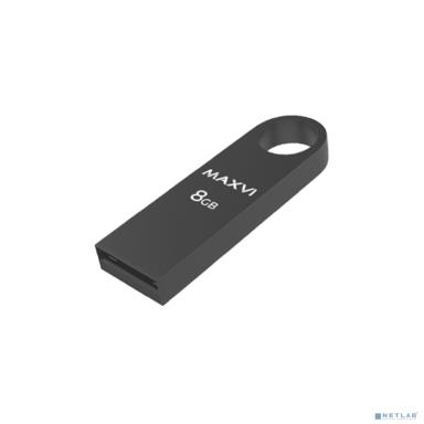 Maxvi USB Drive 8GB MK dark-grey, монолит, металл, USB 2.0 FD8GBUSB20C10MK