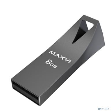 Maxvi USB Drive 8GB MK2 dark grey, монолит, металл, USB 2.0 FD8GBUSB20C10MK2