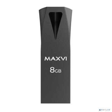 Maxvi USB Drive 8GB MK2 dark grey, монолит, металл, USB 2.0 FD8GBUSB20C10MK2