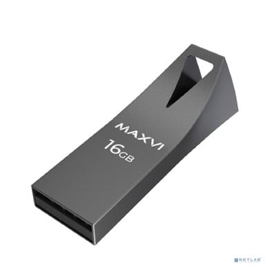 Maxvi USB Drive 16GB MK2 dark grey, монолит, металл, USB 2.0 FD16GBUSB20C10MK2
