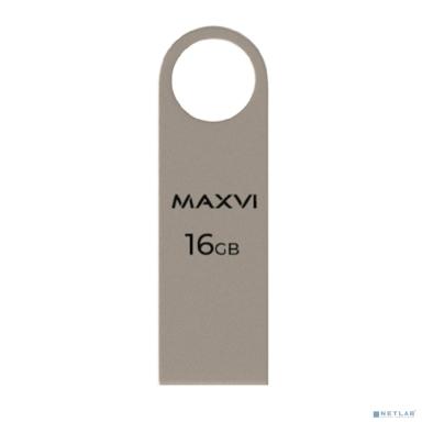 Maxvi USB Drive 16GB MK metallic silver, монолит, металл, USB 2.0