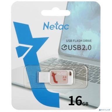 Netac USB Drive 16GB UA31 <NT03UA31N-016G-20PK>, USB2.0, розовая