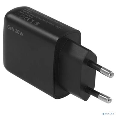 Cablexpert зарядное устройство 20Вт GaN, 3А, QC4.0/PD, 1xType-C, черный, пакет (MP3A-PC-60)