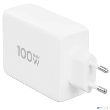 Cablexpert зарядное устройство 100Вт GaN, 5A, QC5.0/PD, 3xType-C, 1xUSB, белый, коробка (MP3A-PC-66)