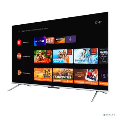 55" Телевизор HAIER Smart TV S3, QLED, 4K Ultra HD, серебристый, СМАРТ ТВ, Android[DH1VMDD02RU]