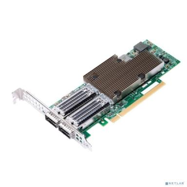 Broadcom NetXtreme P2100G (BCM957508-P2100G low profile) 2x100GbE (100/50/25/10GbE), PCIe 4.0 x16, QSFP56, BCM57508, Ethernet Adapter, LP + FH brackets incl, BOX