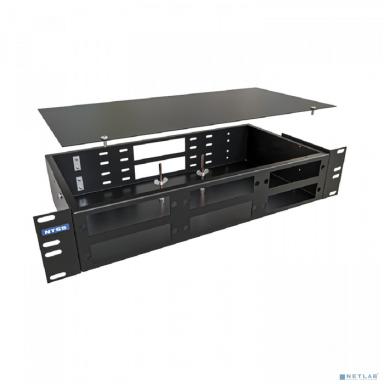 NTSS Кросс NTSS оптический 19'' укомплектованный 2U, 48 портов ST/UPC, 50/125 мкм ОМ3 (планки, сплайс-кассета 2шт, пигтейлы, КДЗС, адаптеры) черный RAL 9005 NTSS-RFOB-2U-48-ST/U-503-SP1.5G2AY-BL