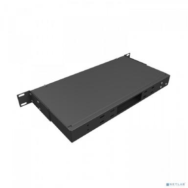 NTSS Кросс NTSS оптический 19'' укомплектованный 1U, 16 портов LC/UPC duplex, 9/125 мкм (планки, сплайс-кассета, пигтейлы, КДЗС, адаптеры) черный RAL 9005 NTSS-RFOB-1U-16-2LC/U-9-SP1.5G1AY-BL