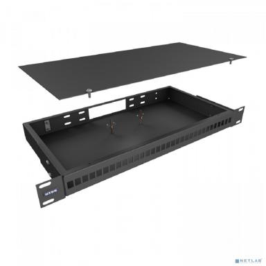 NTSS Кросс NTSS оптический 19'' укомплектованный 1U, 32 порта LC/UPC duplex, 9/125 мкм (сплошная панель, сплайс-кассета 2шт, пигтейлы, КДЗС, адаптеры) черный RAL 9005 NTSS-RFOB-1U-32-2LC/U-9-SP1.5G0AY