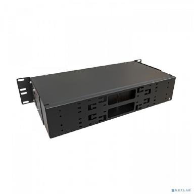 NTSS Кросс NTSS оптический 19'' укомплектованный 2U, 96 портов LC/UPC duplex, 9/125 мкм (сплошная панель, сплайс-кассета 6шт, пигтейлы, КДЗС, адаптеры) черный RAL 9005 NTSS-RFOB-2U-96-2LC/U-9-SP1.5G0A