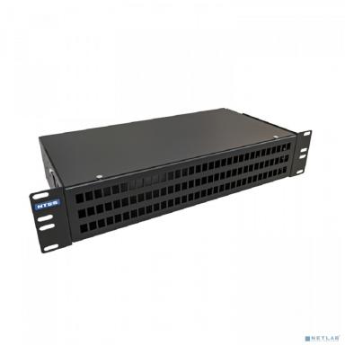 NTSS Кросс NTSS оптический 19'' укомплектованный 2U, 96 портов LC/APC duplex, 9/125 мкм (сплошная панель, сплайс-кассета 6шт, пигтейлы, КДЗС, адаптеры) черный RAL 9005 NTSS-RFOB-2U-96-2LC/A-9-SP1.5G0A
