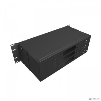 NTSS Кросс NTSS оптический 19'' укомплектованный 3U, 64 порта LC/UPC duplex, 50/125 мкм (планки, сплайс-кассета 4шт, пигтейлы, КДЗС, адаптеры) черный RAL 9005 NTSS-RFOB-3U-64-2LC/U-50-SP1.5G1AY-BL