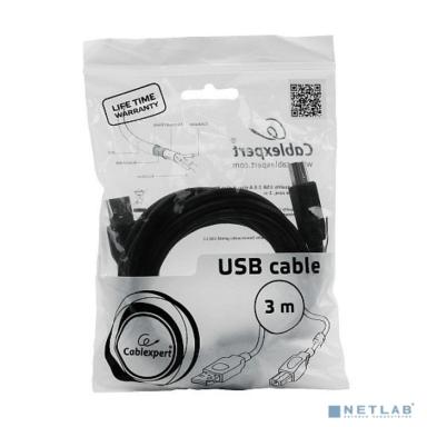 Gembird CCF-USB2-AMBM-10 USB 2.0 кабель PRO  для соед. 3.0м AM/BM  позол.конт., фер.кол., пакет 