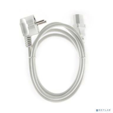 Кабель питания Cablexpert Schuko-C13, VDE, 3х0.75мм2, 10А, с заземлением, 1.8м, белый, пакет [PC-186W-VDE]
