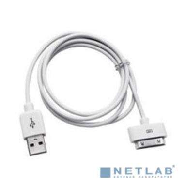 Кабель USB2.0 Cablexpert AM/Apple, для iPhone/iPod/iPad 30 pin, 1м, белый, пакет (CC-USB-AP1MW)