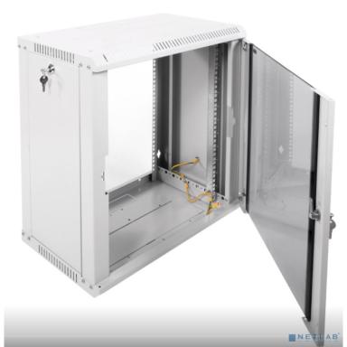 ЦМО Шкаф телекоммуникационный настенный разборный 12U (600х350) дверь стекло,цвет черный (ШРН-Э-12.350-9005) (1 коробка)